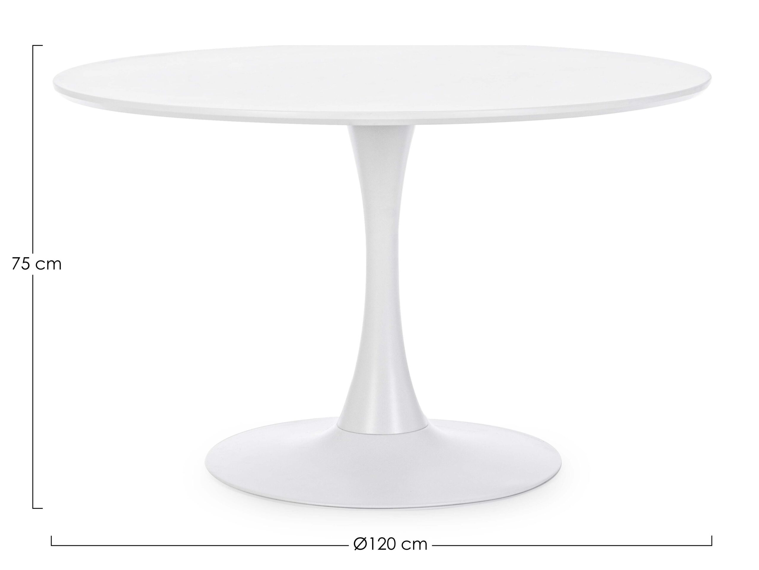 Tavolo rotondo in marmo bianco Lemvig - candore lenitivo