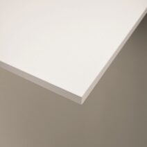 Tavolo VOLPAIA in legno, finitura bianco frassinato e metallo verniciato bianco, allungabile