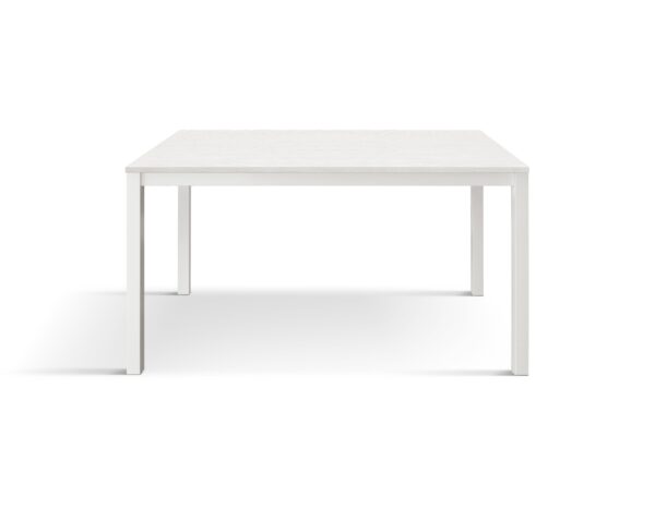 Tavolo RAVENNA in legno bianco anticato e struttura in metallo bianco 110x68 cm