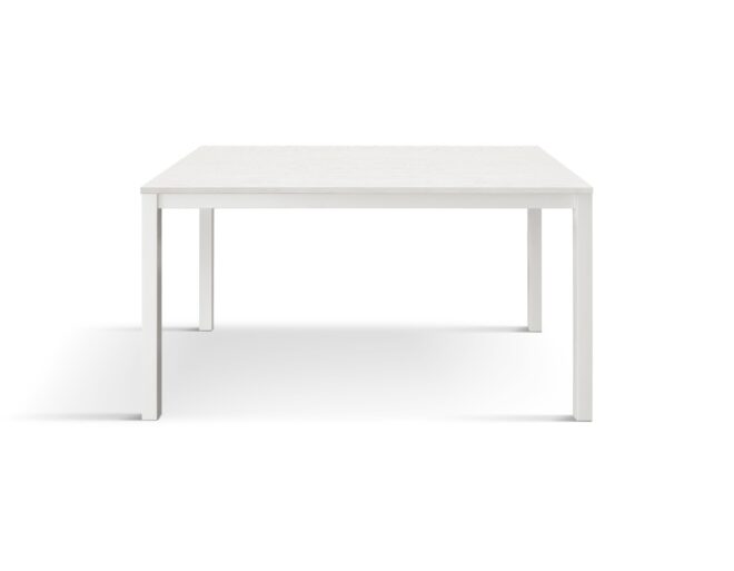 Tavolo RAVENNA in legno bianco anticato e struttura in metallo bianco 110x68 cm