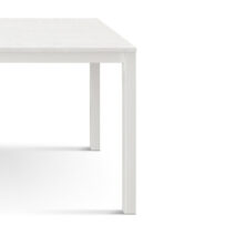 Tavolo RAVENNA in legno bianco anticato e struttura in metallo bianco 110x68 cm