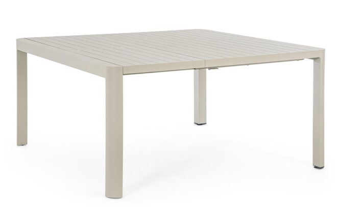 Tavolo allungabile KIPLIN in alluminio tortora 149×97 cm - 149×149 cm