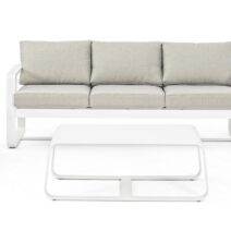 Tavolino da salotto MERRIGAN in alluminio bianco 105x62 cm