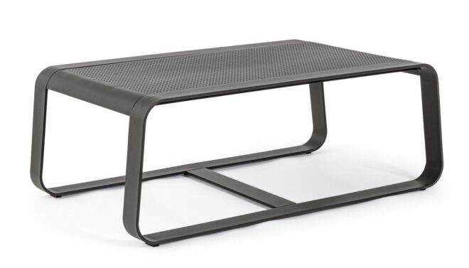 Tavolino da salotto MERRIGAN in alluminio antracite 105x62 cm