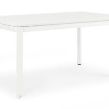 Tavolo allungabile KONNOR in alluminio bianco 160×100 cm - 240×100 cm