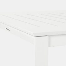 Tavolo allungabile KONNOR in alluminio bianco 160×100 cm - 240×100 cm