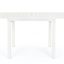 Tavolo allungabile PELAGIUS in alluminio bianco 83x80 cm - 166x80 cm