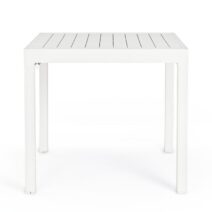 Tavolo allungabile PELAGIUS in alluminio bianco 83x80 cm - 166x80 cm