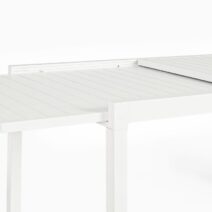 Tavolo allungabile PELAGIUS in alluminio bianco 135x90 cm - 270x90 cm