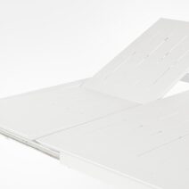 Tavolo allungabile KONNOR in alluminio bianco 160×110 cm - 160×160 cm