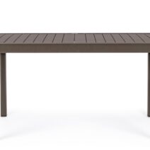 Tavolo allungabile PELAGIUS in alluminio caffè 135x90 cm - 270x90 cm