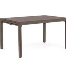 Tavolo allungabile PELAGIUS in alluminio caffè 135x90 cm - 270x90 cm