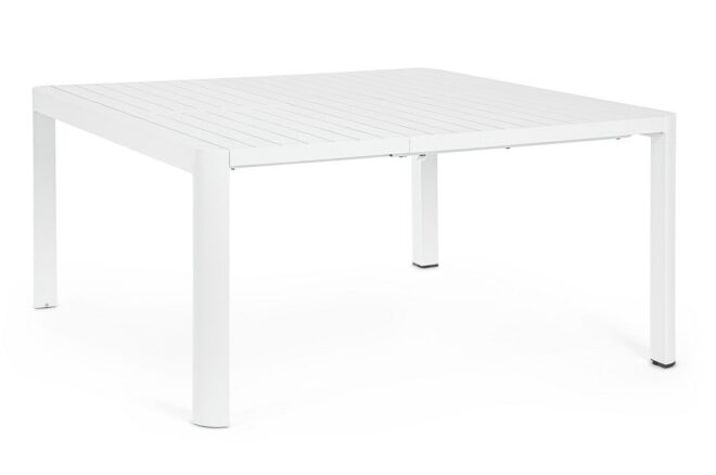 Tavolo allungabile KIPLIN in alluminio bianco 149×97 cm - 149×149 cm
