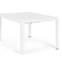 Tavolo allungabile KIPLIN in alluminio bianco 149×97 cm - 149×149 cm