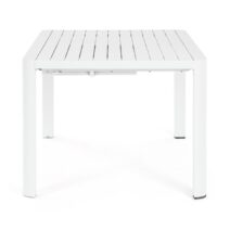 Tavolo allungabile KIPLIN in alluminio bianco 149×97 cm - 149×149 cm