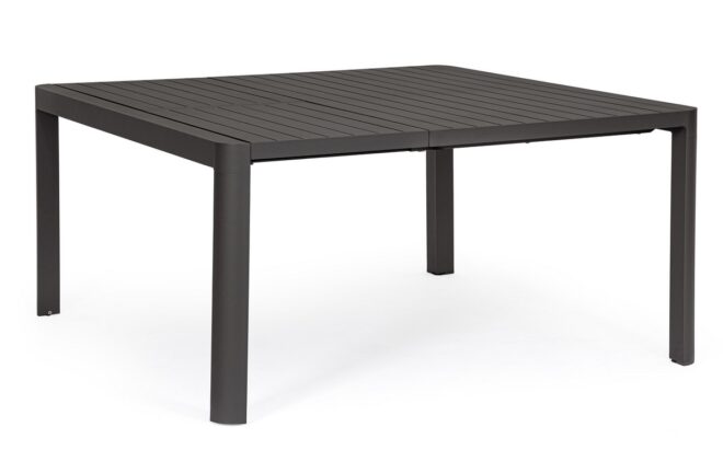 Tavolo allungabile KIPLIN in alluminio antracite 149×97 cm - 149×149 cm