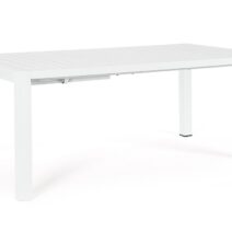 Tavolo allungabile KIPLIN in alluminio bianco 180×100 cm - 240×100 cm