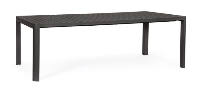 Tavolo allungabile KIPLIN in alluminio antracite 180×100 cm - 240×100 cm