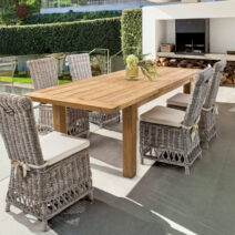 Tavolo allungabile BOUNTY in legno teak riciclato 180x100 - 250x100 cm