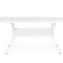 Tavolo rettangolare IVREA in alluminio bianco 160x90 cm