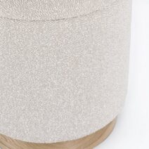 Set di 2 Pouf contenitore ZOYA grigio chiaro e legno di frassino