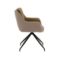 Poltroncina WATSON in similpelle marrone e tessuto beige