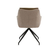 Poltroncina WATSON in similpelle marrone e tessuto beige