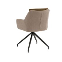 Poltroncina WATSON in similpelle marrone e tessuto beige